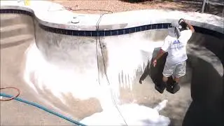 Swimming Pool Acid Wash Tile Clean in Chandler Arizona, Pool Repair, Pool Service, How To Acid Wash