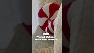 Viral Walmart Holiday Pillow #walmart #walmartfinds #christmasinspo #candycane #christmasdecorideas