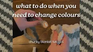 Chunky Knit Blanket Color Change Tutorial | Seamless Stripes Made Easy
