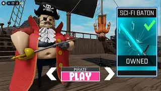 PIRATE BARRY'S PRISON RUN! (OBBY) - Sci-Fi Baton New Item Unlocked All Morphs Gameplay - PAPA PIZZA