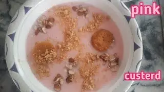 Rafhan strawberry custard recipe 😋 l pink custard ll how to make rafhan strawberry custard ll