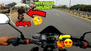 Hyper ride with MT15 🔥🚀 || cops without helmet 😡