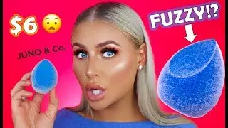 WORLDS WEIRDEST MAKEUP SPONGE!? Microfibre Velvet Sponge - JUNO & Co.