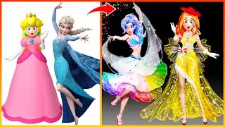 Elsa Peach TRANSFORMATION - Disney Princesses Glow Up Art | Fashion Wow