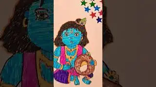 Shri Krishna chitrakala by children at Prestige Tranquility, Bengaluru