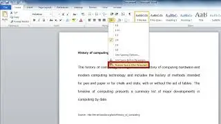Word: Change Paragraph Spacing