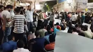 group 2 aspirants protest at Ashok Nagar in hyderabad