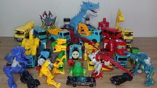 Menemukan harta karun mainan kreta thomas bus tayo gogo dino robot warrior truck avengers dinosaurus
