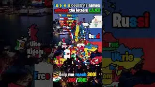 European country's names without the letters L,A,N,D credits:@slovakmaps123