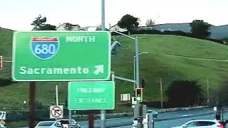 【4K】 Evening Drive I-680 North From Fremont To Dublin  🚗 California 🎧 ASMR Driving
