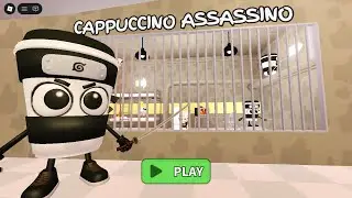 Cappuccino Assassino Prison Run! | Roblox #roblox #scaryobby #obby