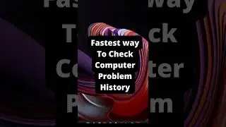 Use This Top Tip To View Your Computer Problem History #techshorts  #shorts