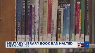 Military library book ban halted