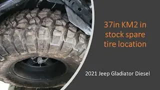 37in BFG KM2 in stock location 2021 Jeep Gladiator Diesel.