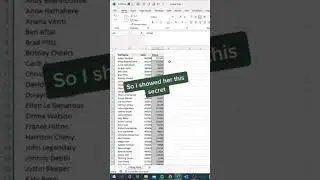 Hiding data in Excel #shorts #msexcel #gsheets #excel