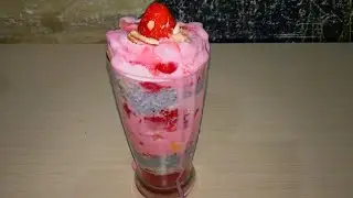 HOW TO MAKE FALOODA DESSERT/Homemade falooda recipe