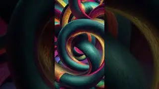 Psychedelic Serpent Spiral 🌀 Trippy Snake Illusion Loop
