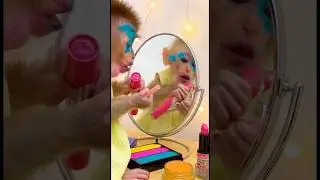 Monkey make up artist ￼#viral #shortvideos #funny #viralvideo #makeup