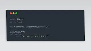 Building a Discord Bot Dashboard with Flask: A Step-by-Step Tutorial