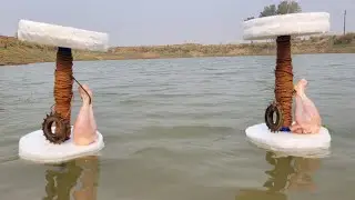 Wow Amazing fishing video Best floating system Hook Fish Trap Boy satisfaction fish catch. #fishing