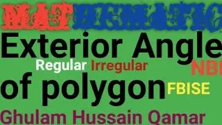 Sum Of Exterior angle of a Regular Polygon Each Exterior angle of Polygon  Interior+ Exterior angle 
