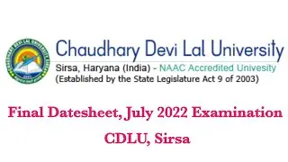 Final Date Sheet  of UG programmes of  CDLU, Sirsa released