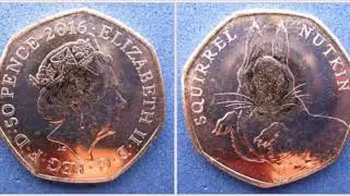 2016 50p SQUIRREL NUTKIN Coin VALUE?