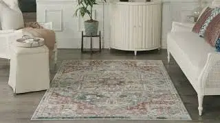 Nourison Home Juniper JPR04 Blue Multicolor Area Rugs & Runner