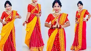 ✨ Traditional Bengali Look | Atpoure Saree Draping Tutorial for Durga Puja 2025 |Bengali Style Saree