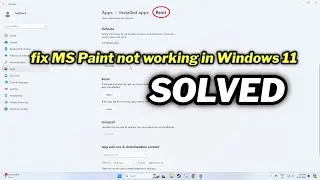 (FIXED) MS Paint not working in Windows 11