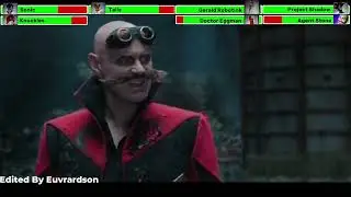 Sonic the Hedgehog 3 (2024) The Abandoned Old G.U.N Base Danger Scene with healthbars