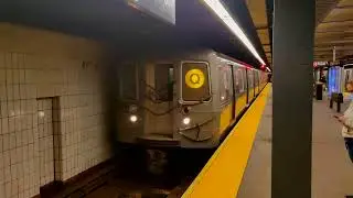 NYC Subway: R68A (Q) Train at 57th Street - 6th Avenue