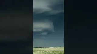 Powerful supercell thunderstorm over Oklahoma.