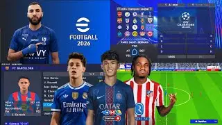 eFootball PES 2026 PPSSPP ORIGINAL ISO DOWNLOAD PES 2026 PSP FULL KITS 26 & TRANSFERS 4K GRAPHICS   