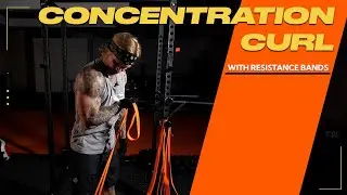 Resistance Bands Arm Exercise: Concentration Curls for Biceps