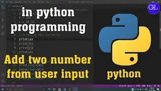 Add two number from user input in python।। Code learning।।