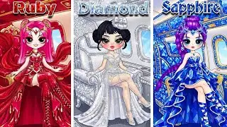 K-Pop Demon Hunters: Rumi, Zoey & Mira Glow Up in Gemstone Airport Fashion💖Paper DIY💖