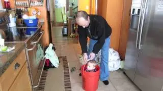 Baby in a bucket