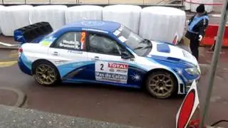 D&eacute;part BRUNSON Eric / HEULIN David : Subaru Impreza S12b WRC Touquet 2013