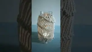 DIY Macram&eacute; Mason Jar Tealight | Easy Craft Idea #shorts