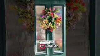 Spring called and said, &ldquo;Put something fabulous on your door.&rdquo; This oversized artificial flower