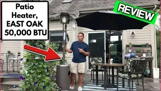 Уличный обогреватель EAST OAK мощностью 50 000 БТЕ с настольным дизайном, горелка из нержавеющей ...