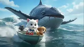 Monster Whale Attacks! Kitten’s  Saves Puppy! 🐱🐋