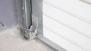 Industrial door with pedestrian door
