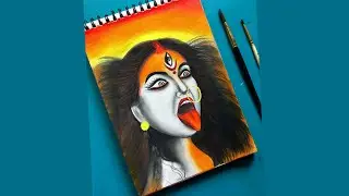 maa kali drawing very easy #joymaakali #maakali #kalimaadrawing 