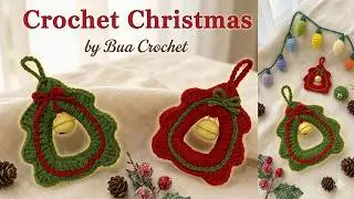 Crochet Christmas Tree Wreath Ornament Tutorial 🎄 DIY Holiday Decor 🎄