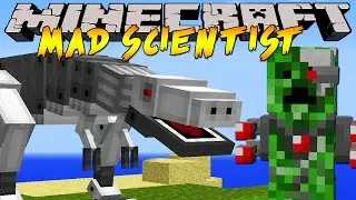 Minecraft - ROBOT DINOSAURS AND LASER GUNS! (Mad Scientist lab)