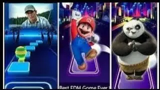 Sherk vs Super Mario vs Kung fu Panda Tiles Hop EDM 