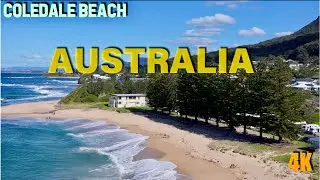 Flying over Coledale Beach 🏖️ Wollongong NSW Australia 4K Ultra HD video with soothing music