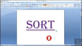 Microsoft Word Sort Option | Computer on Office Automation | Namaskaram Technical Institute
